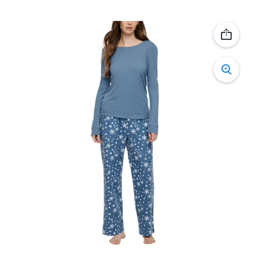 Blue Snowflake Jogger Pajama Set